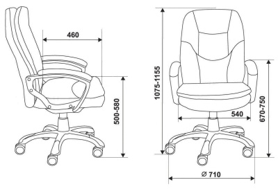 Кресло руководителя Бюрократ CH-868N темно-коричневый NE-15 экокожа крестов. пластик