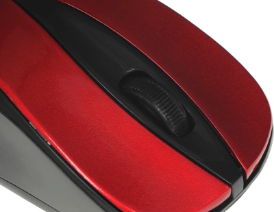 Мышь Оклик 675MW черный/красный оптическая 1200dpi беспров. USB для ноутбука 3but (1025919)