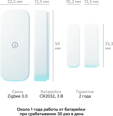 Датчик откр.двери/окна Sber SBDV-00030 белый