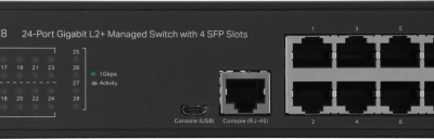 Коммутатор TP-Link JetStream SG3428 (L2+) 24x1Гбит/с 4SFP управляемый
