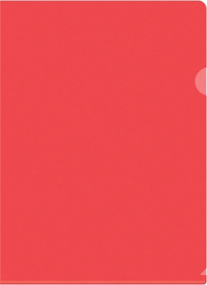 Папка-уголок Silwerhof SE-E120/RED тисненый A4 пластик 0.12мм красный