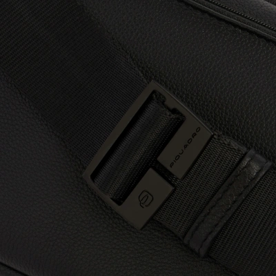 Сумка поясная мужская Piquadro Russel CA7153W137/N черная натур.кожа