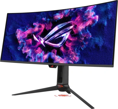 Монитор Asus 34" ROG Swift PG34WCDN черный QD OLED LED 21:9 HDMI матовая HAS Piv 1300cd 178гр/178гр 3440x1440 360Hz FreeSync Premium Pro DP Quad 2K (1440p) USB 8.3кг