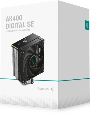 Устройство охлаждения(кулер) Deepcool AK400 Digital SE ARGB Soc-AM5/AM4/1200/1700/1851 черный 4-pin 19-28dB Al+Cu LCD 220W 812gr Ret (R-AK400-BKADMN-GJD)