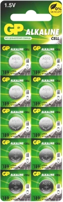 Батарея GP Alkaline 189FRA-2C10 250/5000 LR54 (10шт) блистер