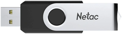Флеш Диск Netac 128GB U505 NT03U505N-128G-20BK USB2.0 черный/серебристый