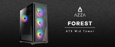 Корпус Azza Forest черный без БП ATX 4x120mm 4x140mm 2xUSB3.0 audio bott PSU