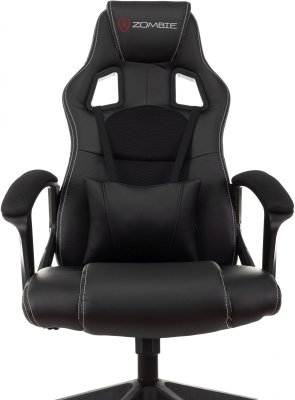 Кресло игровое Zombie Arena черный ткань/эко.кожа крестов. пластик