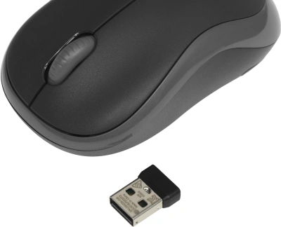 Мышь Logitech M186 черный/серый оптическая 1000dpi беспров. USB для ноутбука 2but (910-004131)