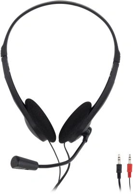 Наушники с микрофоном Оклик HS-M143VB черный 1.8м накладные оголовье (614036)