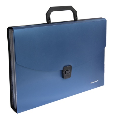 Портфель Silwerhof Гальвано 322716-02 6 отдел. A4 пластик синий металлик