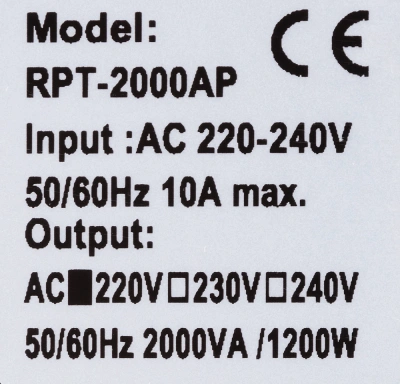 Источник бесперебойного питания Powercom Raptor RPT-2000AP LCD 1200Вт 2000ВА черный