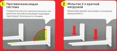 Кронштейн для СВЧ Holder MWS-2005 серебристый макс.40кг настенный фиксированный