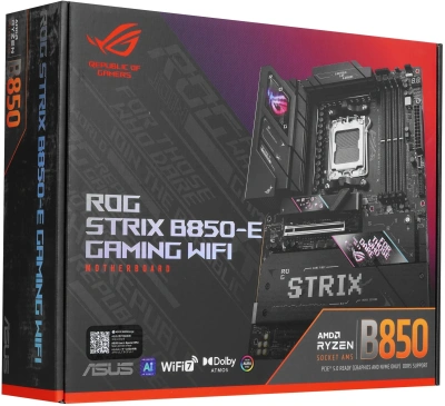 Материнская плата Asus ROG STRIX B850-E GAMING WIFI Socket AM5 AMD B850 4xDDR5 ATX AC`97 8ch(7.1) 2.5Gg RAID+HDMI+DP