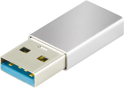 Адаптер Buro BU-USB3-Am-Cf ver3.0 USB A(m) USB Type-C (f) серебристый (пакет)