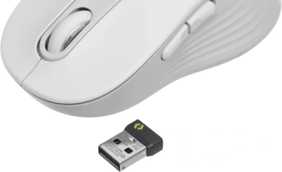 Мышь Logitech M650 L белый оптическая 4000dpi silent беспров. BT/Radio USB 5but (910-006389)