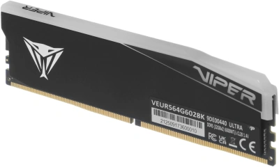 Память DDR5 2x32GB 6000MHz Patriot VEUR564G6028K Viper Elite 5 Ultra RGB RTL Gaming PC5-48000 CL28 DIMM UDIMM 288-pin 1.4В kit single rank с радиатором Ret