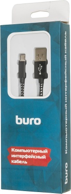 Кабель Buro Braided BHP RET MICUSB-BR USB (m)-micro USB (m) 1м черный