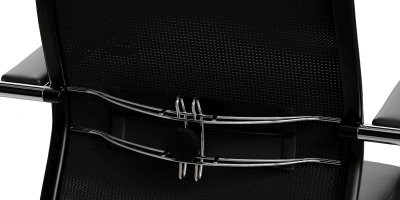 Кресло Метта ErgoLife Comfort черный сиденье черный сет./экокожа с подголов. крестов. сталь хром