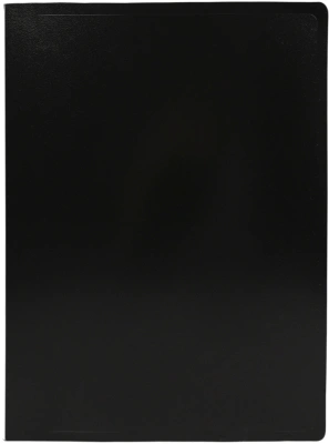 Папка на 4-х кольцах Silwerhof SE-0420/4RBLK A4 пластик 0.5мм черный