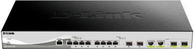 Коммутатор D-Link DXS-1210-12TC/B1A (L2) 8x10Гбит/с 2xКомбо(10GBase-T/SFP+) 2SFP+ настраиваемый