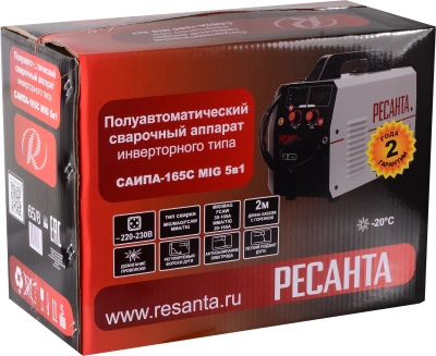 Сварочный аппарат Ресанта САИПА-165 инвертор MIG-MAG/ММА 6.2кВт