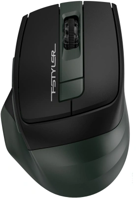 Мышь A4Tech Fstyler FB35 зеленый/черный оптическая 2000dpi беспров. BT/Radio USB для ноутбука 6but (FB35 MIDLIGHT GREEN)