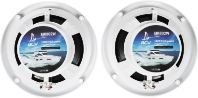 Колонки автомобильные ACV Marine MR802 80Вт 90дБ 4Ом 20см (8дюйм) (ком.:2кол.) коаксиальные двухполосные