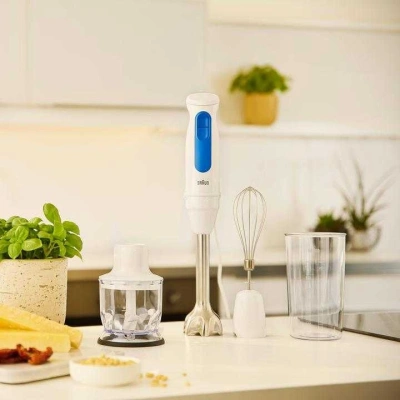 Блендер погружной Braun MultiQuick 3 MQ30202MWH 900Вт белый/синий