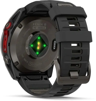 Смарт-часы Garmin Fenix 8 Pro 51мм 1.4" MicroLED корп.угольно-серый рем.черный разм.брасл.:127-225мм (010-03380-01)
