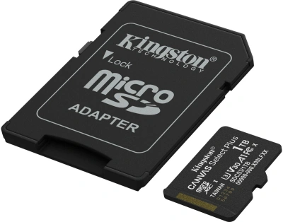 Флеш карта microSDXC 1TB Kingston SDCS3/1TB Canvas Select Plus V30 A1 + adapter