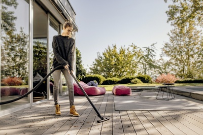 Строительный пылесос Karcher WD 2 Plus S V-15/4/18 1000Вт (уборка: сухая/влажная/выдув/сбор воды) желтый