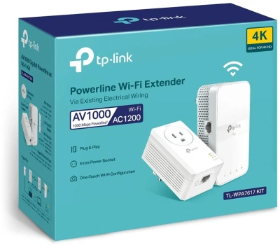Сетевой адаптер Powerline TP-Link TL-WPA7617 Kit Gigabit Ethernet