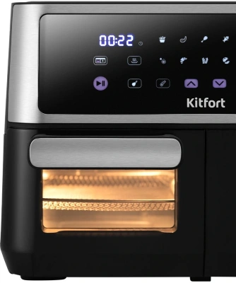Аэрогриль Kitfort КТ-2256 11л 2850Вт черный/серебристый