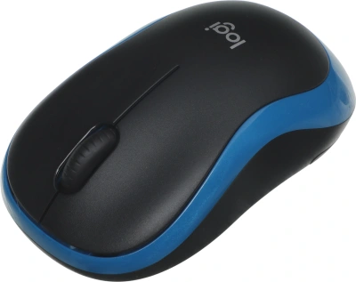 Мышь Logitech M185 черный/синий оптическая 1000dpi беспров. USB для ноутбука 2but (910-002632)