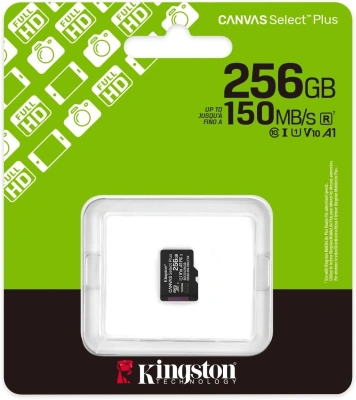 Флеш карта microSDXC 256GB Kingston SDCS3/256GBSP Canvas Select Plus V10 A1 w/o adapter