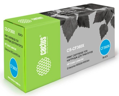 Картридж лазерный Cactus CS-CF360X CF360X черный (12500стр.) для HP CLJ M552dn/M553dn/M553N/M553x