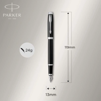 Ручка перьев. Parker IM Core F321 (1931644) Black CT F сталь нержавеющая подар.кор.