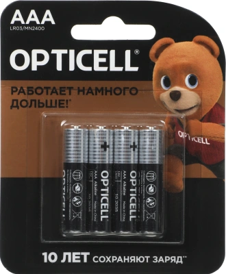 Батарея Opticell Basic LR03 AAA (4шт) блистер