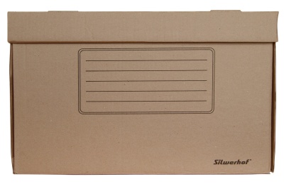 Короб архивный откидная крышка Silwerhof ОК-18 микрогофрокартон 480x325x295мм коричневый