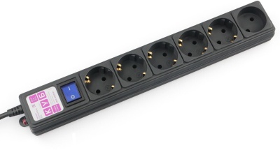 Сетевой фильтр Powercube SPG6-B1,9M 1.9м (6 розеток) черный (коробка)