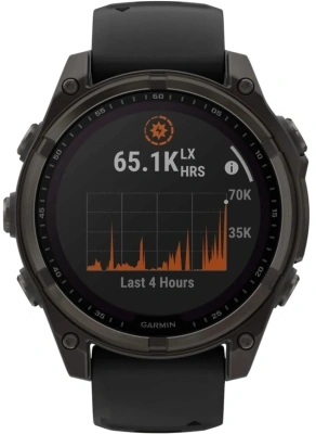 Смарт-часы Garmin Fenix 8 Solar 51мм 1.4" MIP корп.черный рем.черный (010-02907-11)