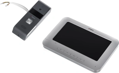 Комплект домофона HiWatch DS-D100K серебристый