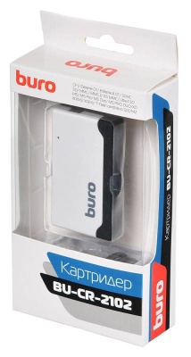 Устройство чтения карт памяти USB2.0 Buro BU-CR-2102 белый