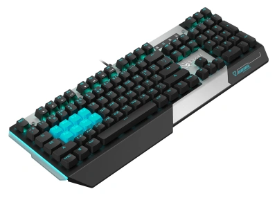 Клавиатура A4Tech B865 механическая серый/черный USB for gamer LED (B865 ICE BLUE) кабель 1.8м