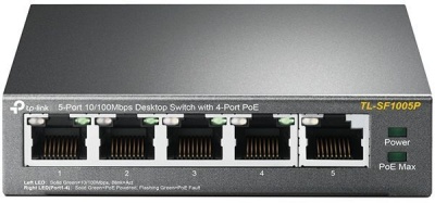 Коммутатор TP-Link TL-SF1005P (L2) 5x100Мбит/с 4PoE 58W неуправляемый