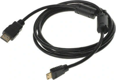 Кабель аудио-видео Buro HDMI 1.4 HDMI (m)/Mini HDMI (m) 1.8м. феррит.кольца позолоч.конт. черный (MINIHDMI-1.8M)