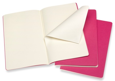 Блокнот Moleskine CAHIER JOURNAL CH018D17 Large 130х210мм обложка картон 80стр. нелинованный розовый неон (3шт)