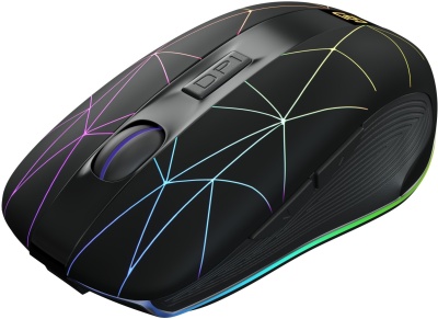 Мышь Оклик 976GW черный оптическая 3200dpi беспров. USB 6but (1431703)