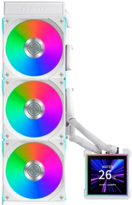 Система водяного охлаждения Lian-Li HydroShift II LCD-S 360CL ARGB Soc-AM5/AM4/1700/1851 белый 4-pin 30dB Al LCD Ret (G89.GHS2LCDS36CW.R0)
